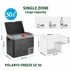 Frigo Congelatore Portatile Brunner Polarys Freeze SZ 50 -Bruner Campeggio Negozio frigo congelatore portatile brunner polarys freeze sz 50 bivalente compressione 19