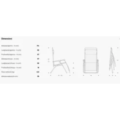 Poltrona Reclinabile LaFuma R Clip Ocean -Bruner Campeggio Negozio sdraio reclinabile r clip ocean 3
