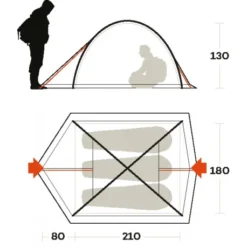 Ferrino Tenda Kalahari 3 -Bruner Campeggio Negozio tenda ferrino kalahari 3 due ingressi areata comoda vacanze mare 3