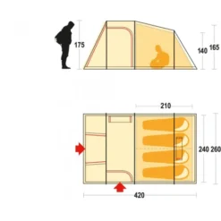 Tenda Ferrino Meteora 4 -Bruner Campeggio Negozio tenda ferrino meteora 4 family ampia spaziosa abside anteriore campeggio stanziale 2